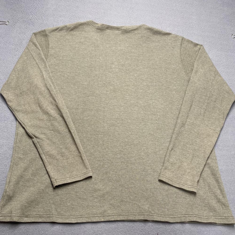 Columbia Shirt Mens 2XL Green Waffle Knit Henley Long Sleeve Thermal‎ Casual - Picture 5 of 8